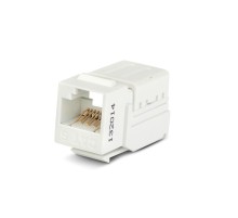 Вставка Keystone Jack RJ-45 (8P8C) Hyperline KJNE-8P8C-C6-90-WH
