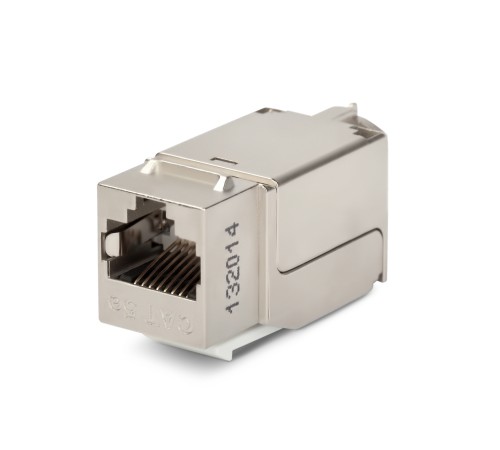 Вставка Keystone Jack RJ-45 (8P8C) Hyperline KJNE-8P8C-C5e-90-SH-F-WH