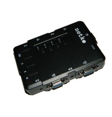 KVM Переключатель Netko настольный 4 порта PS2+аудио в комплекте: 2 кабеля 1.8м (NLСVPA18) черный NCS-41CA (54957)