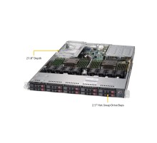 Платформа системного блока SuperMicro SYS-1029U-TR4 1U, 2xLGA3647 (up to 205W), iC621 (X11DPU), 24xDDR4, up to 10x2.5 HDD, 4x1GbE, 2x PCIEx16, 1x PCIEx8 LP, 1x PCIEx8 internal LP, 2x 750W (id 28591)