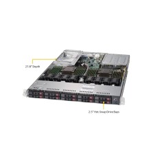 Платформа системного блока SuperMicro SYS-1029U-TR4 1U, 2xLGA3647 (up to 205W), iC621 (X11DPU), 24xDDR4, up to 10x2.5 HDD, 4x1GbE, 2x PCIEx16, 1x PCIEx8 LP, 1x PCIEx8 internal LP, 2x 750W (id 28591)