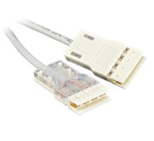 Патч-корд 110 тип-110 тип 4 пары Cat.5e LSZH 1 м серый Hyperline PC-110-110-4P-C5e-1M-LSZH-GY