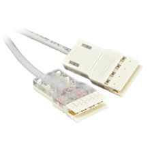Патч-корд 110 тип-110 тип 4 пары Cat.5e LSZH 1 м серый Hyperline PC-110-110-4P-C5e-1M-LSZH-GY