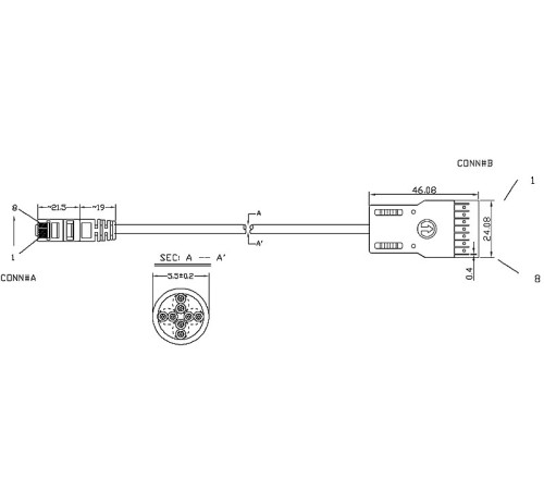 Патч-корд 110 тип - RJ-45 4 пары Cat.5e LSZH 2 м серый Hyperline PC-110-RJ45-4P-C5e-2M-LSZH-GY Патч-корд 110 тип - RJ-45 4 пары Cat.5e LSZH 2 м серый Hyperline PC-110-RJ45-4P-C5e-2M-LSZH-GY