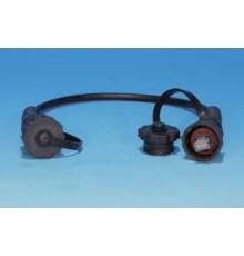 Промышленный патч-корд U/UTP IP67 Cat.6 с защитными крышками 10 м черный Hyperline PC-IE-LPM-UTP-RJ45-RJ45-C6-10M-BK