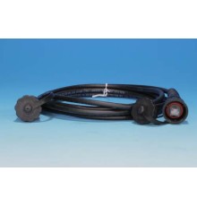 Промышленный патч-корд U/UTP IP67 Cat.6 с защитными крышками 2 м черный Hyperline PC-IE-LPM-UTP-RJ45-RJ45-C6-2M-BK