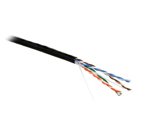 Кабель витая пара Hyperline UUTP4-C5E-P24-IN-LSZH-BK-305