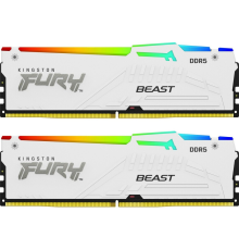 Оперативная память 32Gb DDR5 5200MHz Kingston Fury Beast White RGB KF552C40BWAK2-32