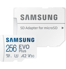 Карта памяти 256Gb MicroSD Samsung EVO Plus + SD адаптер MB-MC256SA