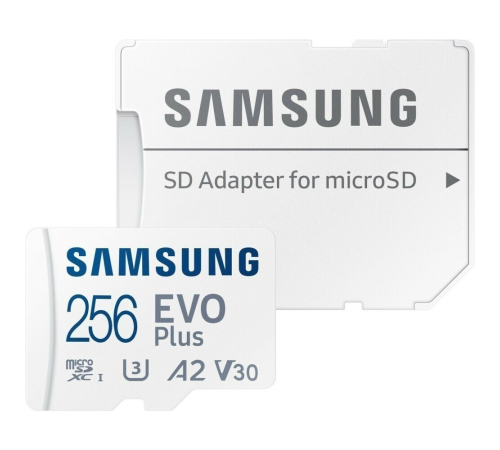 Карта памяти 256Gb MicroSD Samsung EVO Plus + SD адаптер MB-MC256SA