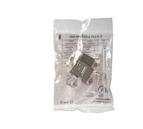 Модуль Keystone экранированный RJ45 cat.6, 90° 110/Krone тип под инструмент KE металлик Netko Expert CKC KJ8B-C6-FS (54085)