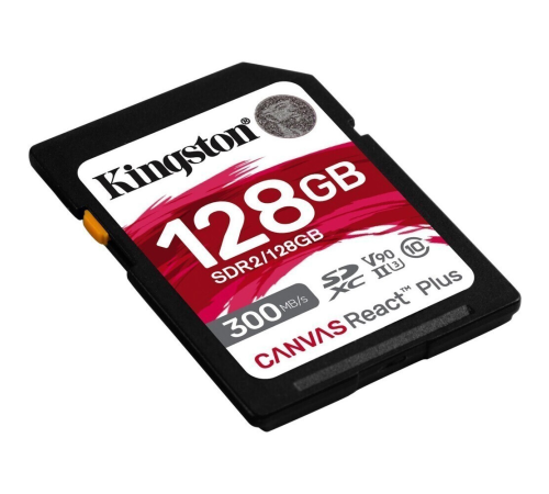 Карта памяти 128Gb SD Kingston Canvas React Plus SDR2/128GB