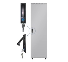 Дверь для шкафа серии Expert 42U Ширина 800 металлическая серая Netko N.FRTD-M.42U.66408.GY (66408)