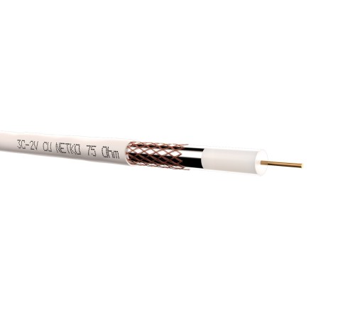 Кабель коаксиальный 3C-2V Netko 75 Ом (CU оплетка 32 нити СU) белый (100м) CXC-2493.0X.0B (51156)