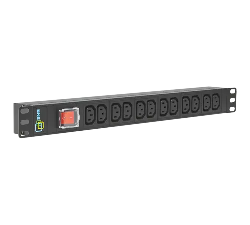 Блок розеток серии SNR SNR-PDU базовый на 8xC13 без шнура питания с вилкой C14 10A SNR-PDU-8A-C14-0-MS10L1