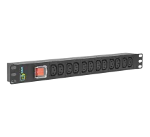 Блок розеток серии SNR SNR-PDU базовый на 12xC13 без шнура питания с вилкой C14 10A SNR-PDU-12A-C14-0-MS10L1