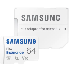 Карта памяти 64Gb MicroSD Samsung PRO Endurance + SD адаптер MB-MJ64KA