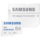 Карта памяти 64Gb MicroSD Samsung PRO Endurance + SD адаптер MB-MJ64KA