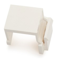 Вставка-заглушка формата Keystone Jack белая Hyperline KJ1-BL-WH