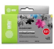 Картридж струйный Cactus CS-CLI521C/M/Y