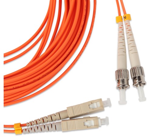 Патч-корд волоконно-оптический (шнур) Hyperline FC-D2-62-SC/PR-ST/PR-H-15M-LSZH-OR