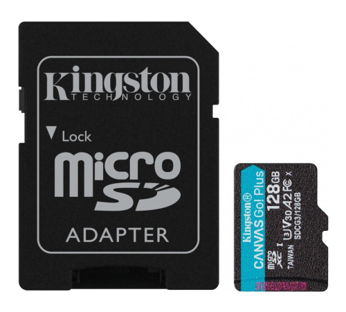 Карта памяти 128Gb MicroSD + SD адаптер Kingston SDCG3/128GB