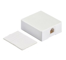 Розетка телефонная внешняя / 1 порт RJ12(6p6c) 6 контактная белая Netko LX-109 6w (55555)