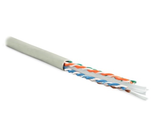 Кабель витая пара Hyperline UUTP4-C6-S23-IN-PVC-GY-305