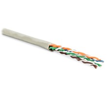 Кабель витая пара Hyperline UUTP4-C6-P24-NCR-IN-PVC-GY-305