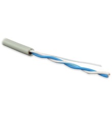Кабель витая пара Hyperline UUTP1-C5-S24-IN-PVC-GY-500