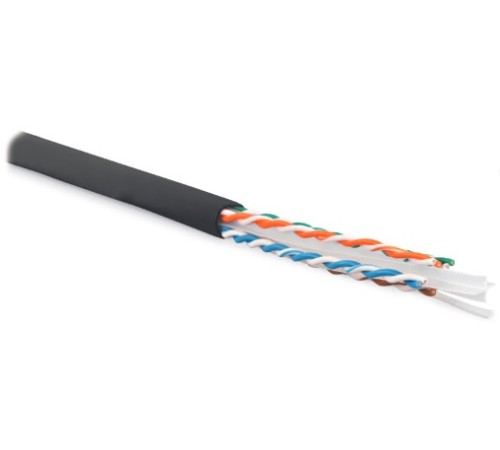 Кабель витая пара Hyperline UUTP4-C6-S23-OUT-LSZH-BK-500