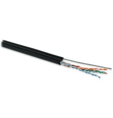 Кабель витая пара Hyperline UUTP4-C5E-S24-2SW-OUT-PE-BK-500