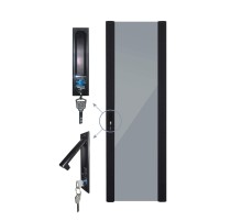 Дверь для шкафа серии Expert 47U Ширина 800 стеклянная черная Netko N.FRTD-V.47U.65201.BK (65201)