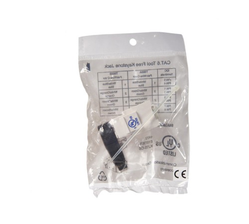 Модуль Keystone неэкранированный RJ45 cat.6 90° без инструмента KE белый Netko Expert CKC KJ15-C6-US/WH (54138)