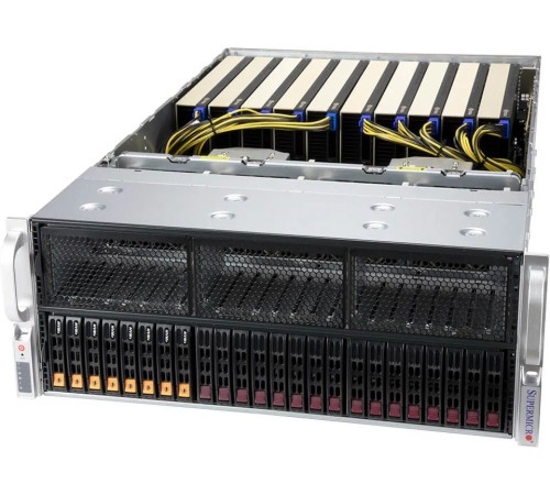 Платформа системного блока SuperMicro SYS-420GP-TNR 4U, 10x Dual Slot GPU, 2xLGA4189 up to 270W, 32xDDR4 3200, 16x2.5 Платформа системного блока SuperMicro SYS-420GP-TNR 4U, 10x Dual Slot GPU, 2xLGA4189 up to 270W, 32xDDR4 3200, 16x2.5