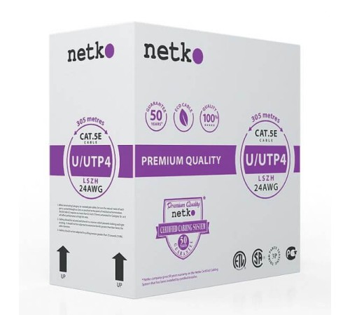 Кабель витая пара U/UTP4 Netko UTP-3777.05E.9B (52440)