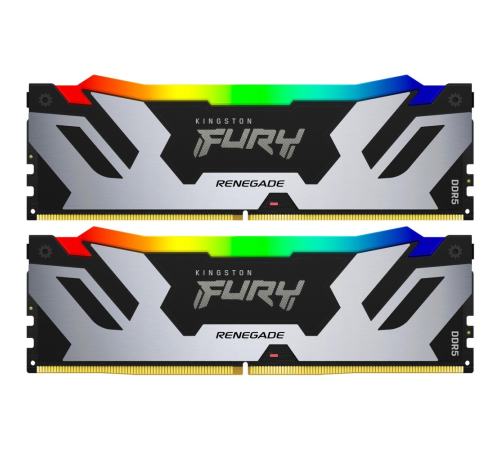 Оперативная память 48Gb DDR5 7200MHz Kingston Fury Renegade Silver RGB KF572C38RSAK2-48