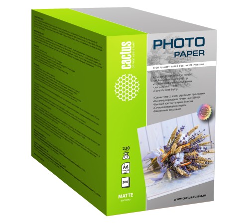 Фотобумага Cactus CS-MA6230500 Фотобумага Cactus CS-MA6230500