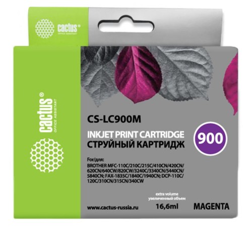 Картридж струйный Cactus CS-LC900M