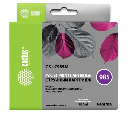 Картридж струйный Cactus CS-LC985M