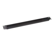 Фальш-панель на 1U с щеточным вводом цвет черный (RAL 9004/RAL 9005) Hyperline BPB19-1U-RAL9004