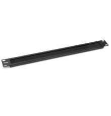 Фальш-панель на 1U с щеточным вводом цвет черный (RAL 9004/RAL 9005) Hyperline BPB19-1U-RAL9004