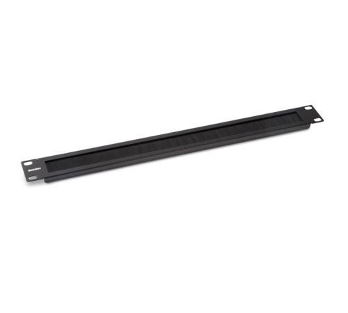 Фальш-панель на 1U с щеточным вводом цвет черный (RAL 9004/RAL 9005) Hyperline BPB19-1U-RAL9004