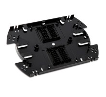 Сплайс-кассета оптическая для боксов FO-19V FO-19R (аналог КУ-01) с двумя ложементами (без крышки) Hyperline FO-SPL01-HLD-BK