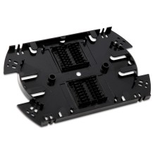 Сплайс-кассета оптическая для боксов FO-19V FO-19R (аналог КУ-01) с двумя ложементами (без крышки) Hyperline FO-SPL01-HLD-BK