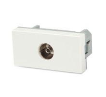 Модуль розетки TV 1М 45x22.5мм белый Hyperline M45/2-PAL-WH