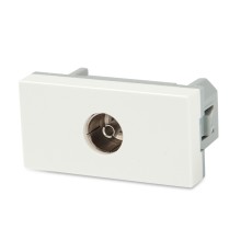 Модуль розетки TV 1М 45x22.5мм белый Hyperline M45/2-PAL-WH