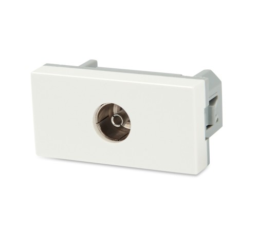 Модуль розетки TV 1М 45x22.5мм белый Hyperline M45/2-PAL-WH