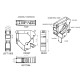 Крепление для Keystone Jack на DIN-рейку Hyperline FP-IE-DIN-KJ-1-GY
