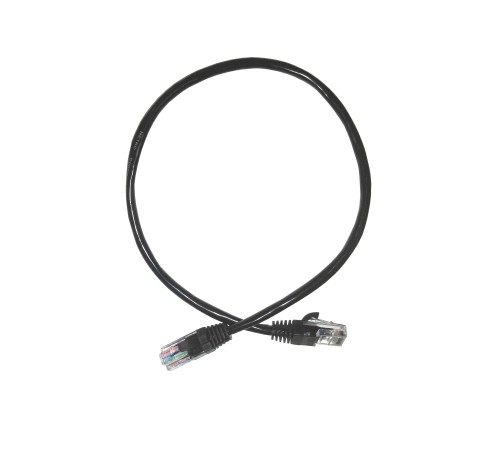 Патч-корд UTP4 cat 5e 0,5м ВС LSZH черный литой коннектор Netko Optima N.BC.UTP.5e-0.5m-1-lszh (67595)